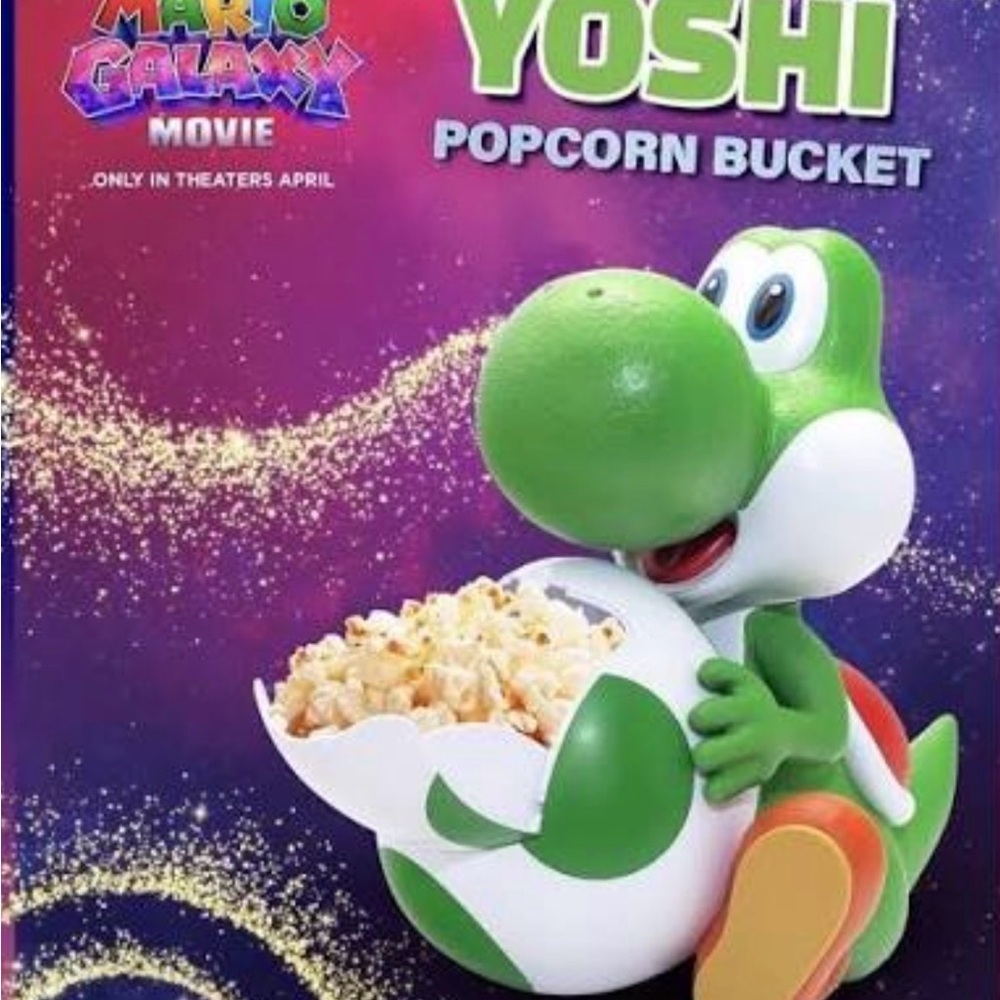 Super Mario Galaxy Yoshi Popcorn Bucket Brand New Ship fast Luigi princess peach